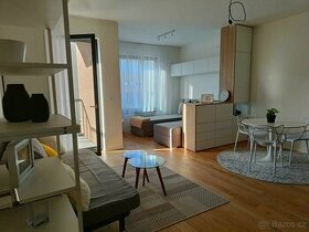 Pronájem luxusního bytu 1+kk, 42m2, Marina Nova, Praha 7 - H - 1