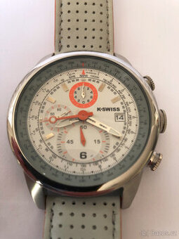 K-Swiss, chronograph, kožený pásek - 1