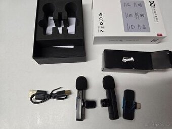 Bezdrátový klopový mikrofon, USB-C, 2kusy