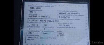BMW 7 730d e38 manuál v TP 135 kw