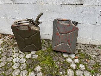 Plechové kanystry, 20l, zachovalé