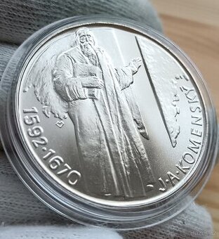 Stříbrná pamětní mince Československa 500kčs Jan Ámos Komens