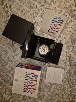 2 oz stříbrná mince Rolling Stones PROOF