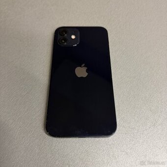 iPhone 12 64GB černý, pěkný stav, 12 měsíců záruka