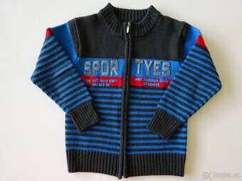 Svetr - modré proužky vel. 128/134