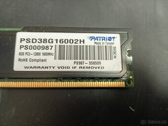 DDR3 paměť 8GB