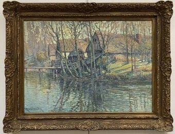 Václav Radimský - Stavení u řeky