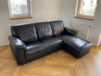 ✅Kožená sedačka s lenoškou - 2,5m šířka