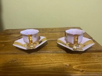 2 x růžový porcelán