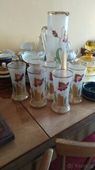 Starožitný porcelán, sklo, hodiny