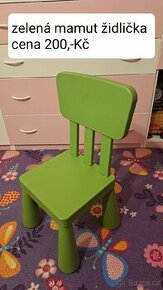 Zelená židlička Mamut z Ikea