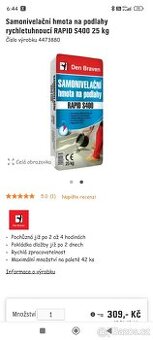 Samonivelační hmota Rapid S400 25 kg