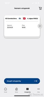 2x lístky do E 22.4.