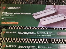Magnetické držáky 2 ks 452 x 23 mm +3 ks magnetická miska