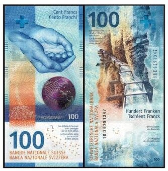 Švýcarsko - 100 Franků bankovka, 2018, UNC