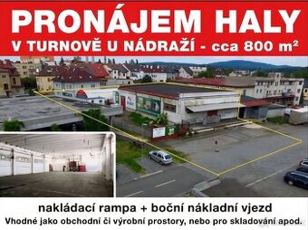 Pronájem haly v Turnově u nádraží – cca 800 m²