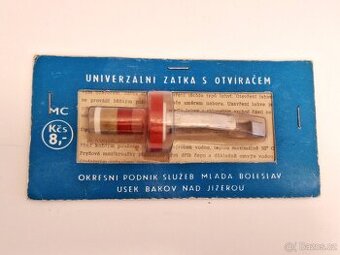Retro univerzální zátka s otvírákem - ULOŽENKA - 1