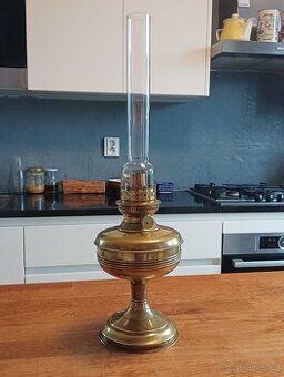 ART DECO STAROŽITNÁ FRANCOUZSKÁ MOSAZNÁ PETROLEJKA GAUDARD