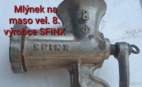 Litinové mlýnky na maso vel.5. i 8.