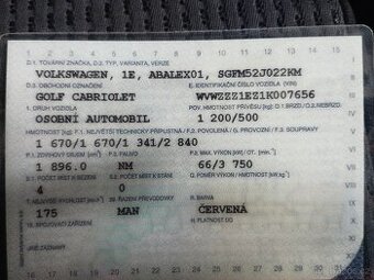 Golf 4 Cabrio 1.9TDi -2001