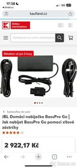 Nabíječka JBL bass go pro(na doma)