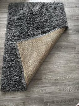 KOBEREC S VYSOKÝM VLASEM, 140/200 cm, světle šedá