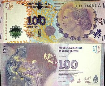 100 pesos Argentina 2016 Pick #358d - Evita Peron