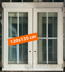 120x135 cm okno dřevěné