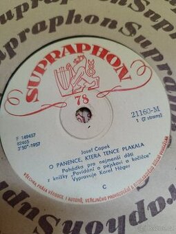 Gramofonové desky z 50. Let. Šelakové, nepoškrabané