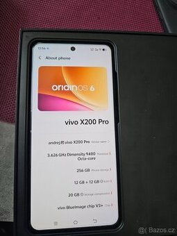 Vivo X200 PRO 12+12/256GB, Black, CN VERZE, JAKO NOVÝ