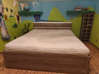 Dvoulůžková postel 210x180 cm matrace s kokosovým vláknem no