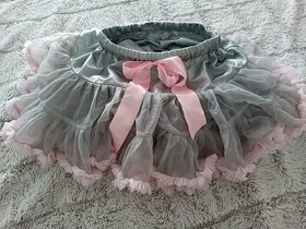 Dívčí Tutu sukně růžovo-šedá