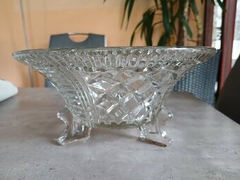 Retro mísa na nožičkách-těžké sklo