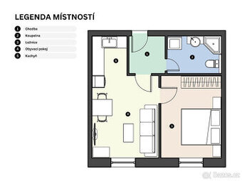Prodej bytu 2+kk 42 m² včetně parkovacího stání, Nupaky