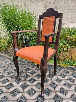 Starožitné zámecké křesílko, židle s opěrkami