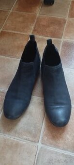Kotníčkové kožené boty tmavě modré vel. 39