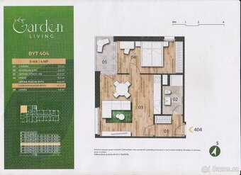 Nový nikdy nebydlený byt 2+kk s balkonem, DV