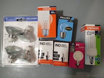 Žárovky, různé druhy-NOVÉ(20ks)
