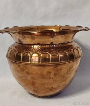 Medený kvetináč,žardiniera