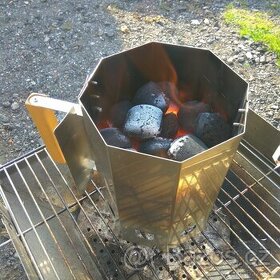 Rozpalovač komínkový na dřevěné uhlí - NEREZ Velký