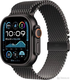Apple Watch Ultra 2 Space Black,černým titan. milánský tah