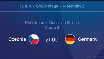 U21 Česko-Německo 4vstupenky