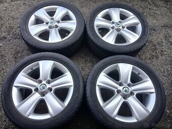Prodám sadu Orig ALU kol Škoda 225/50R17 letní
