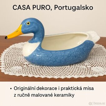 Velká keramická mísa ve tvaru kachny CASA PURO