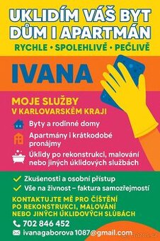 Profesionální úklid bytů, domů, apartmánů – Karlovarsko a ok