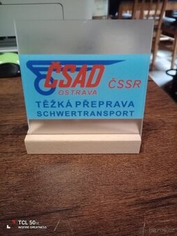 Reklamní stojánek ČSAD Ostrava těžká přeprava (ČSSR)
