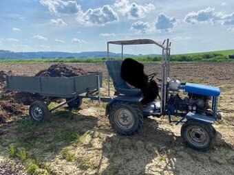 Malotraktor, traktor domácí výroby s károu