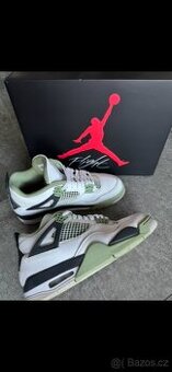 Air Jordan 4 retro white/oil green