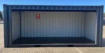 Lodní kontejner šedý včetně sekčních vrat