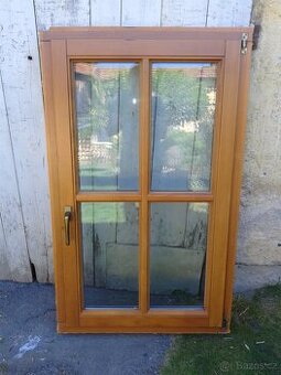 2 kusy - Dřevěné okno 78 x 130 cm